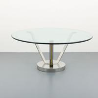 Large Karl Springer Tulip Dining Table, 85.5 Dia. Glass Top - Sold for $3,125 on 04-23-2022 (Lot 5).jpg